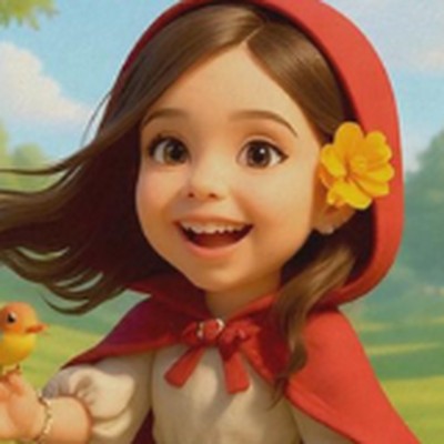 The same child illustrated as the hero of the story